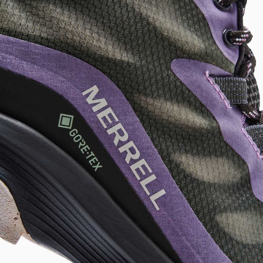 Dark Green Women's Merrell Moab Speed Mid GORE-TEX® Hiking Boots | Dubai-9843712