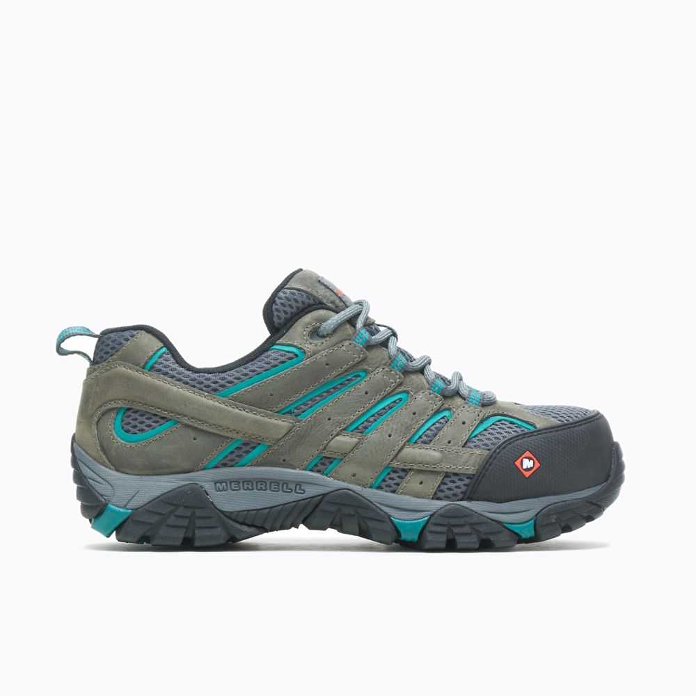 Dark Green Women\'s Merrell Moab Vertex Vent Comp Toe Work Shoes | Dubai-6795843