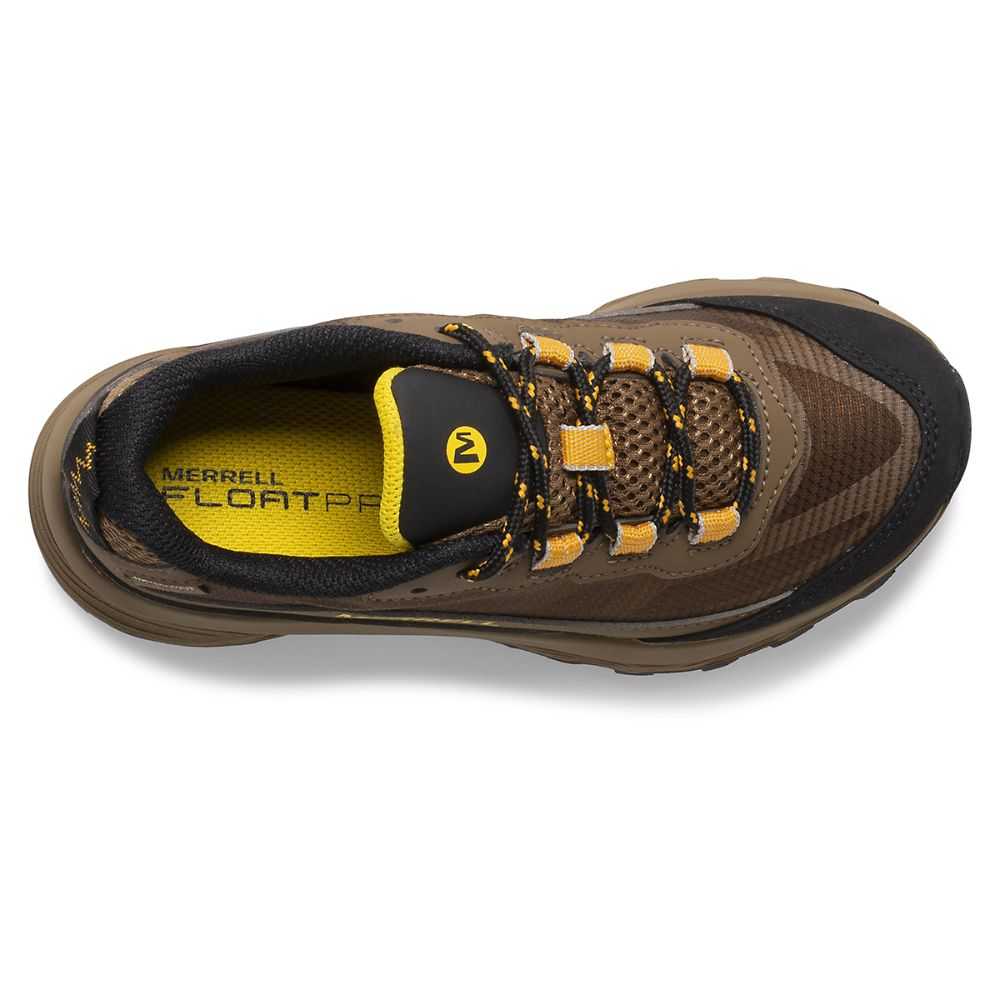 Dark Grey/Light Brown Boys' Merrell Moab Speed Low Waterproof Sneakers | Dubai-8037516