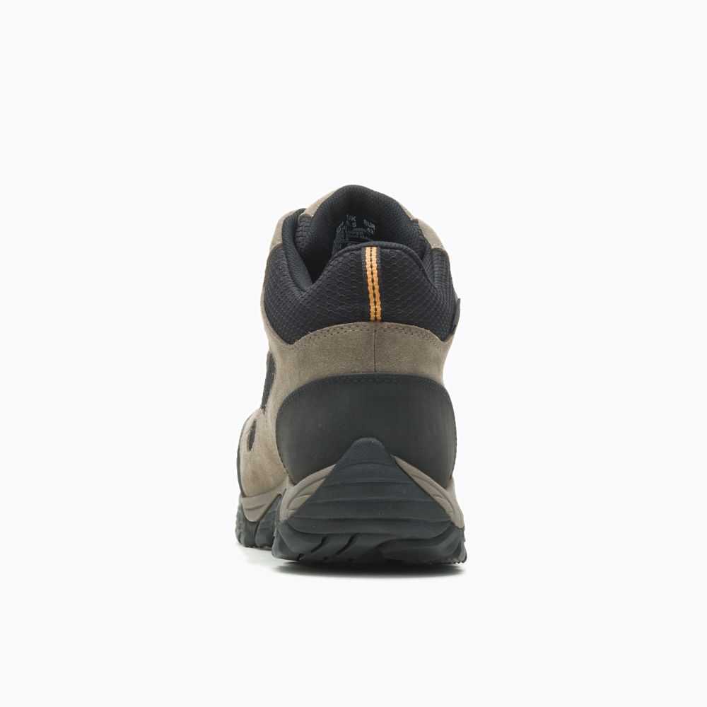 Dark Grey/Light Brown Men's Merrell Moab Onset Mid Waterproof Comp Toe Wide Width Work Boots | Dubai-0467589