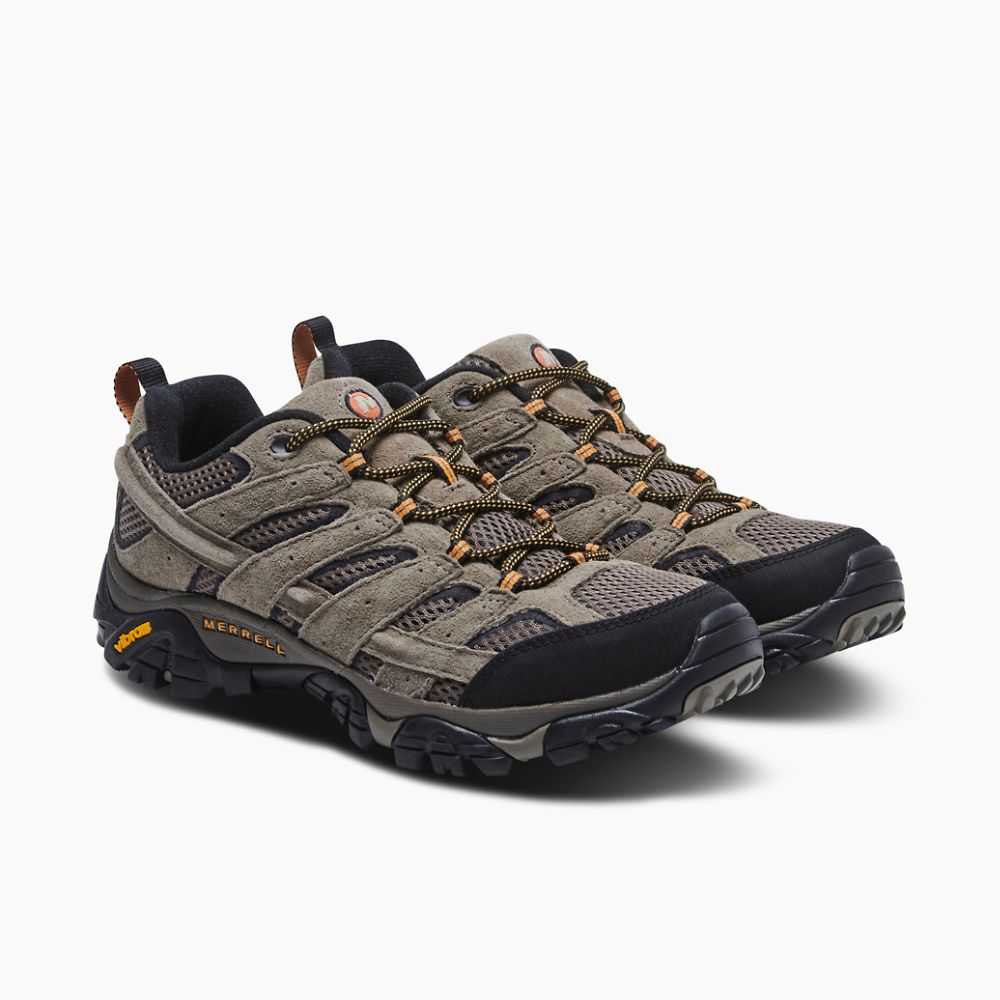 Dark Grey/Light Brown Men's Merrell Moab 2 Ventilator Hiking Shoes | Dubai-3062574