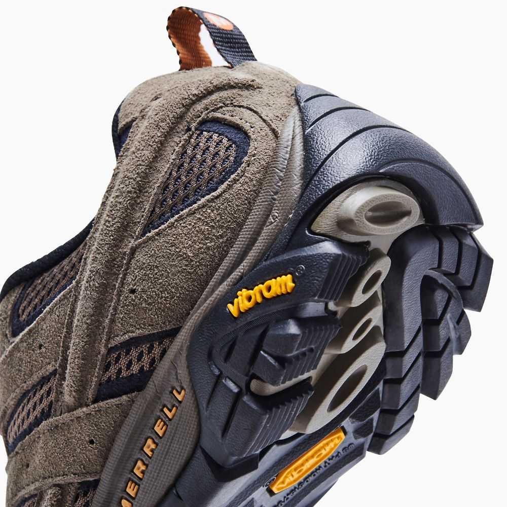 Dark Grey/Light Brown Men's Merrell Moab 2 Ventilator Hiking Shoes | Dubai-3062574