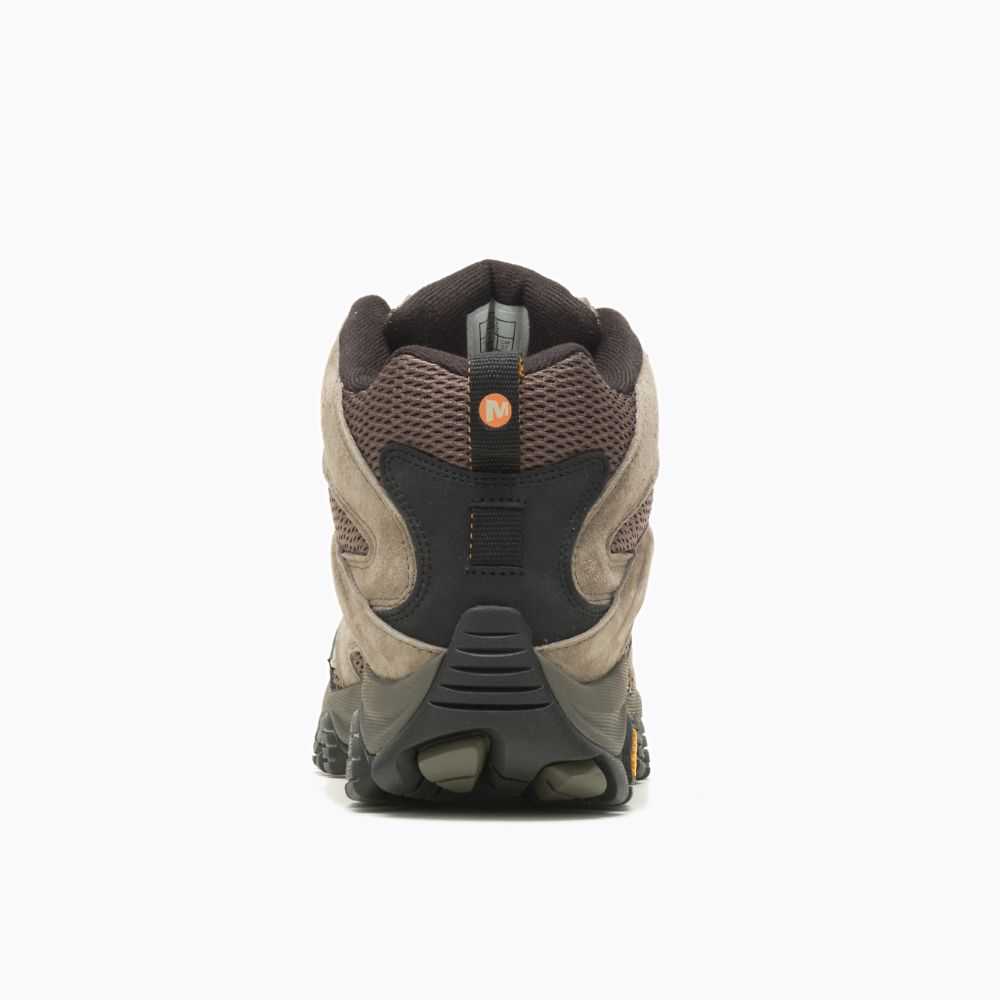 Dark Grey/Light Brown Men's Merrell Moab 3 Mid Wide Width Hiking Boots | Dubai-3175046