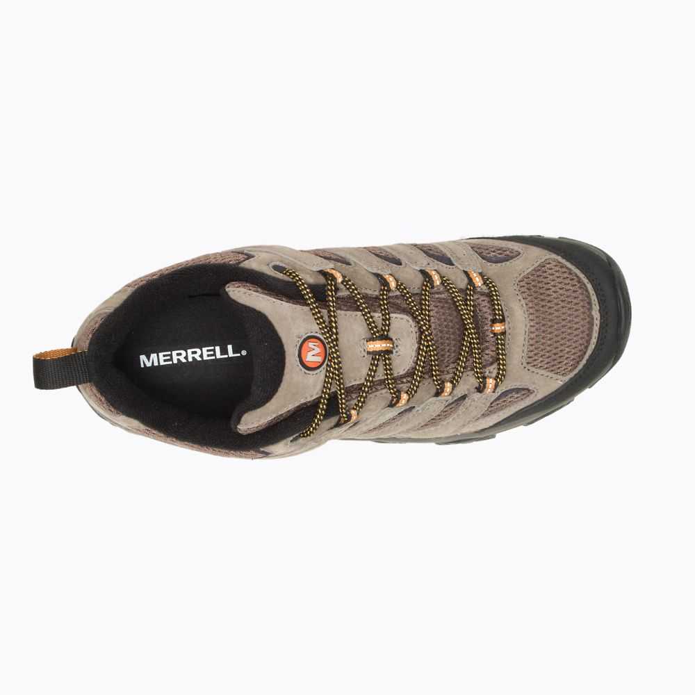 Dark Grey/Light Brown Men's Merrell Moab 3 Wide Width Hiking Shoes | Dubai-3529608