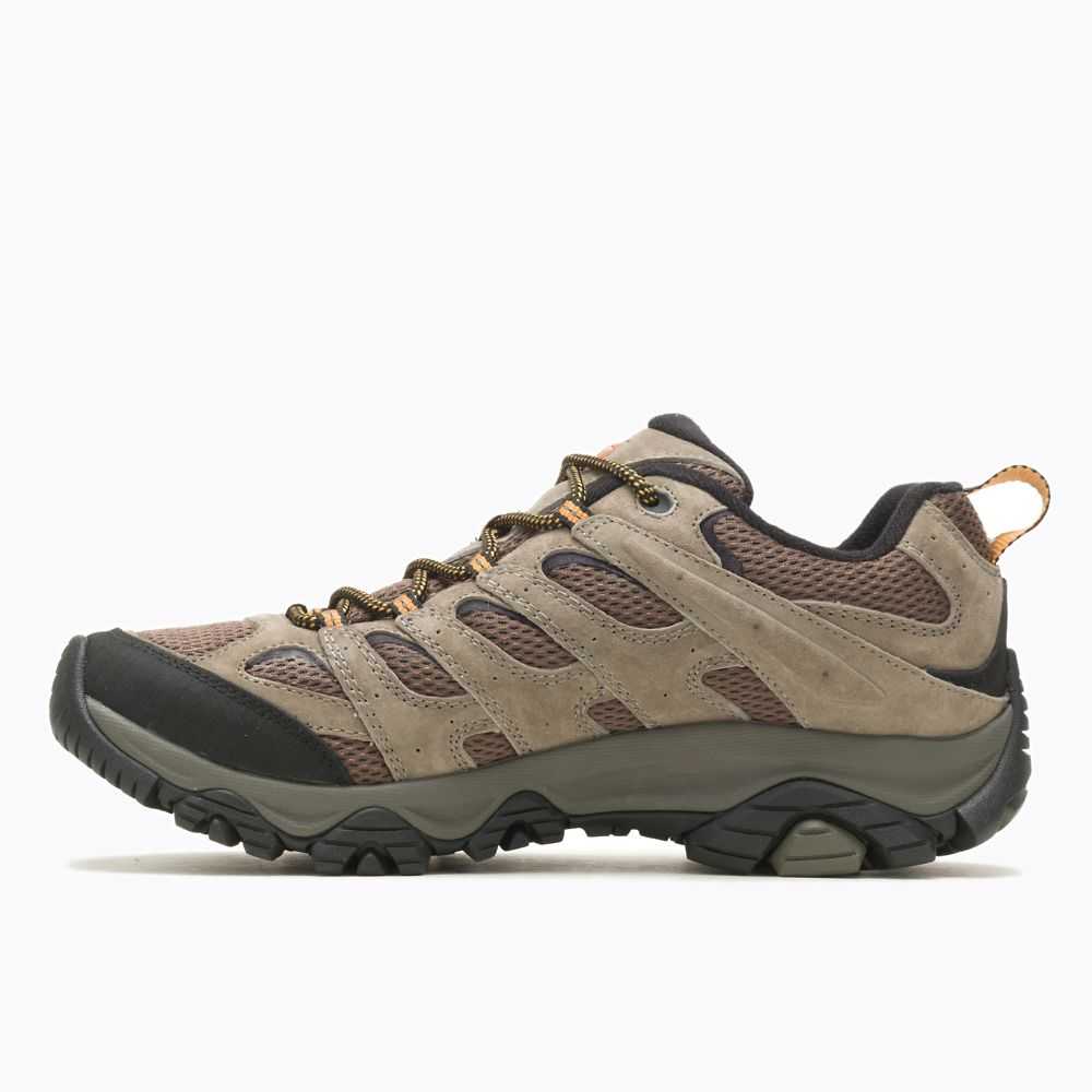 Dark Grey/Light Brown Men's Merrell Moab 3 Wide Width Hiking Shoes | Dubai-3529608