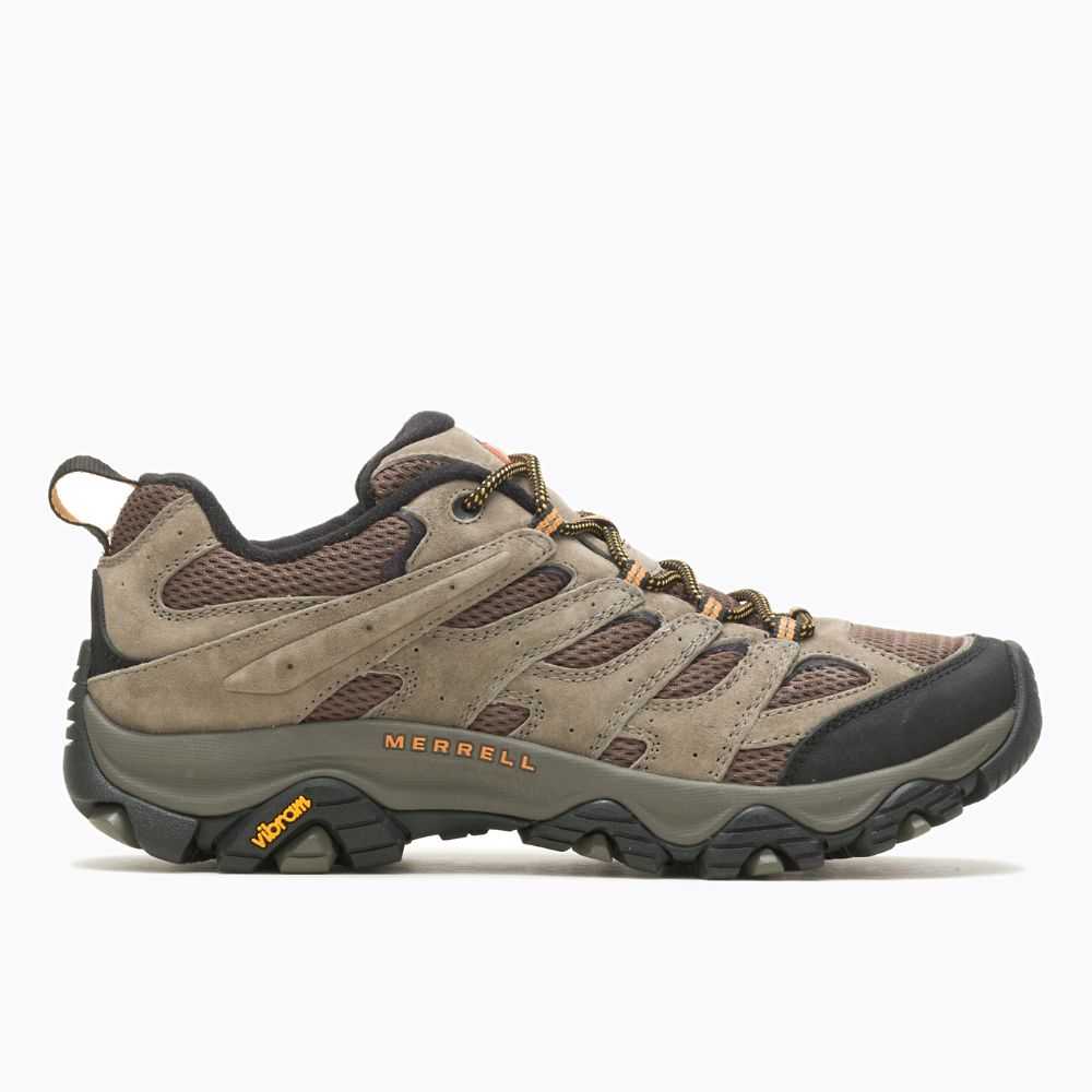 Dark Grey/Light Brown Men\'s Merrell Moab 3 Wide Width Hiking Shoes | Dubai-3529608