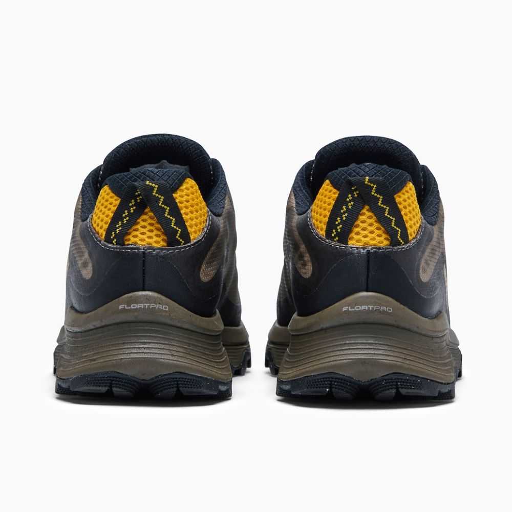 Dark Grey/Light Brown Men's Merrell Moab Speed Hiking Shoes | Dubai-9584021