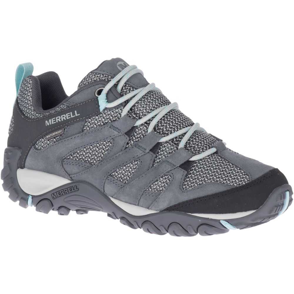 Dark Grey Women's Merrell Alverstone Waterproof Hiking Shoes | Dubai-8162395