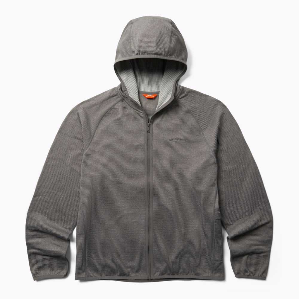 Deep Grey Men's Merrell Geotex Hoodie | Dubai-6597104