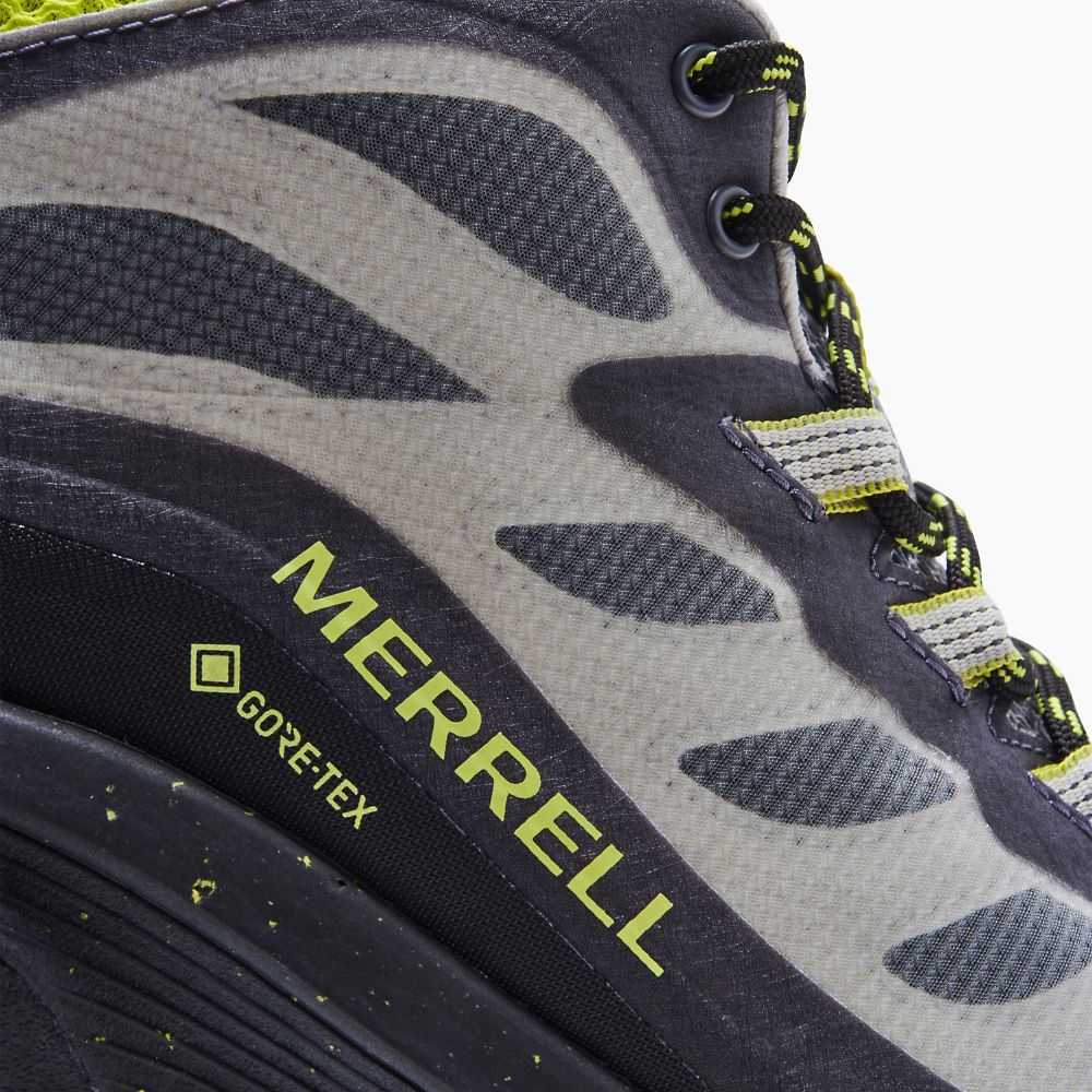 Deep Grey Men's Merrell Moab Speed Mid GORE-TEX® Hiking Boots | Dubai-6581497