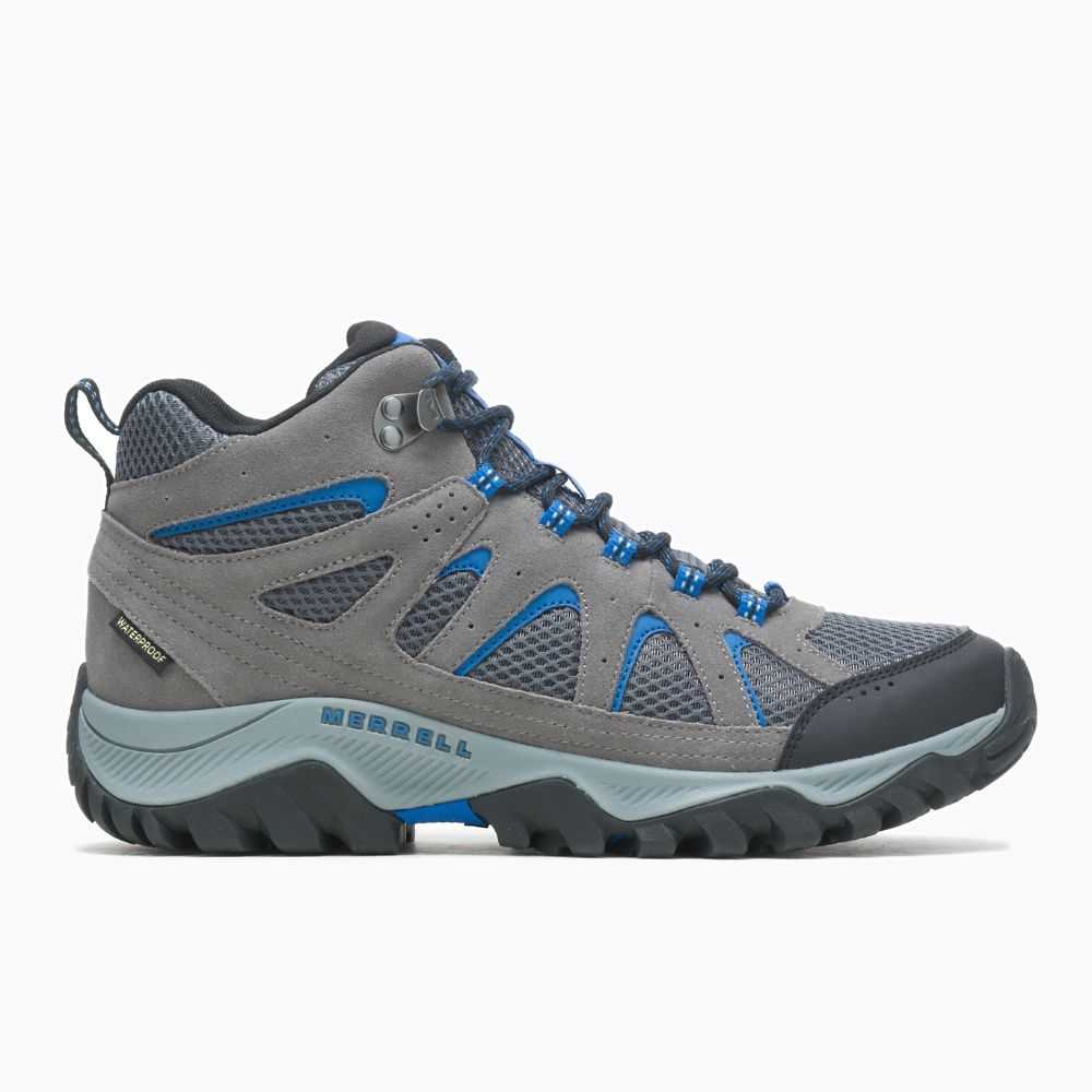 Deep Grey Men\'s Merrell Oakcreek Mid Waterproof Hiking Boots | Dubai-6104378