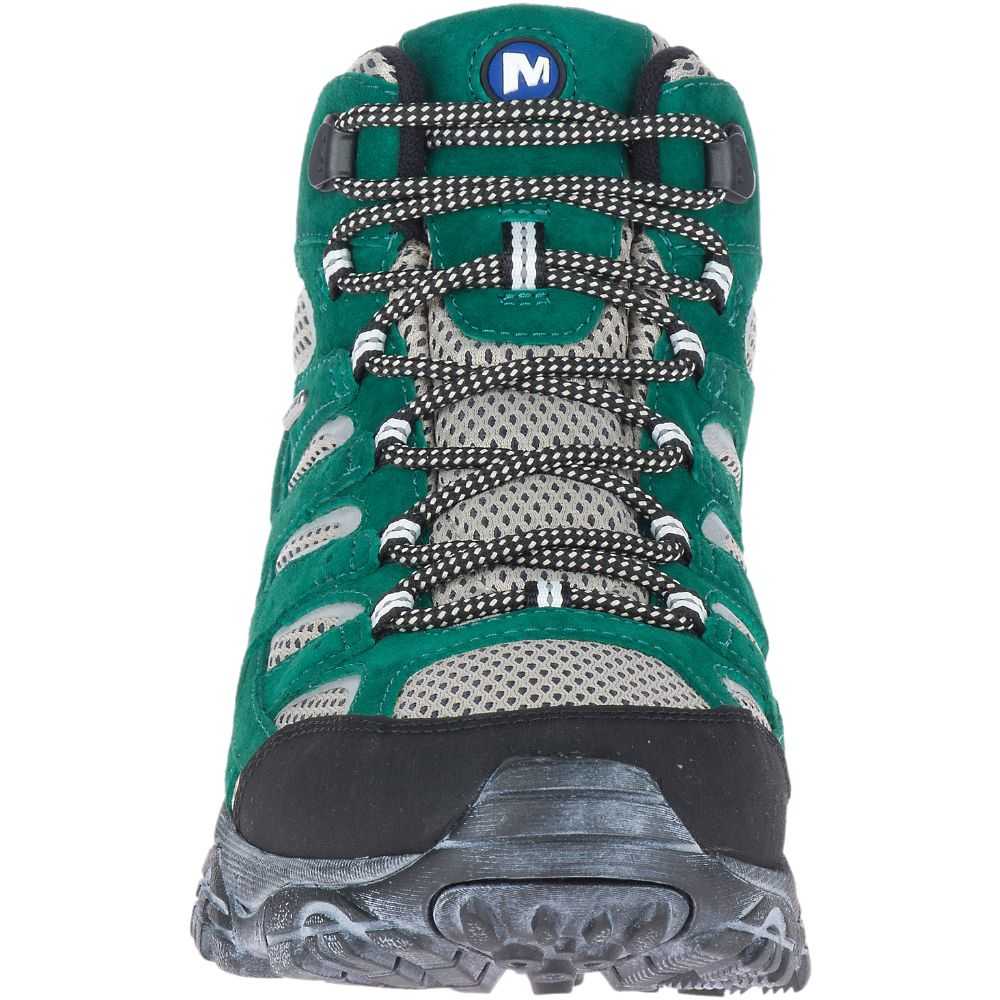 Green/Beige Men's Merrell Moab 2 Mid Waterproof X Outdoor Voices Hiking Boots | Dubai-6901248