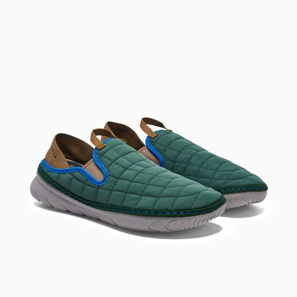 Green Men's Merrell Hut Moc Slip On Shoes | Dubai-5348019