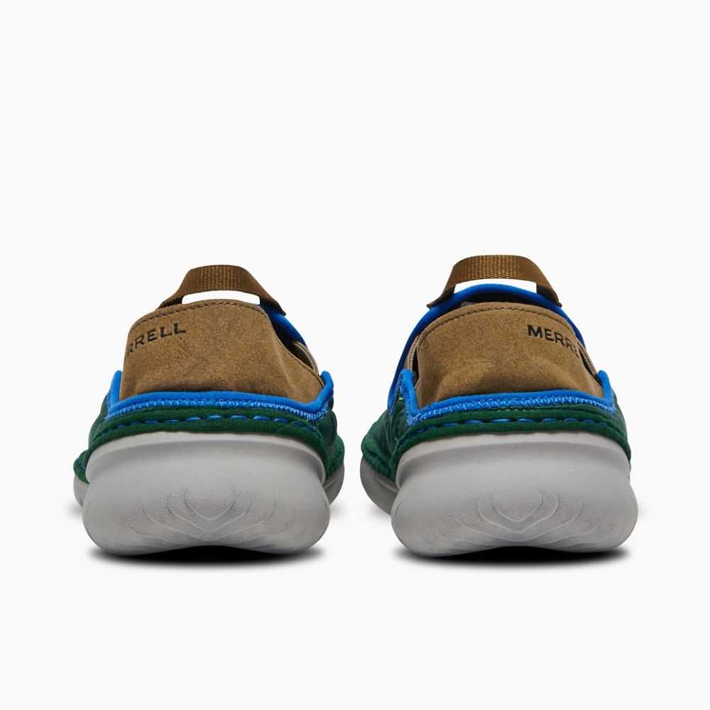 Green Men's Merrell Hut Moc Slip On Shoes | Dubai-5348019