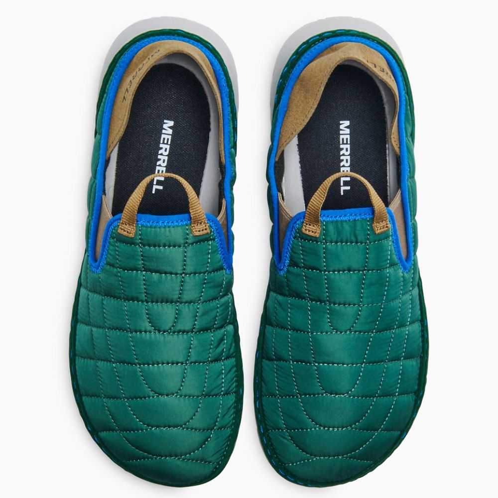 Green Men's Merrell Hut Moc Slip On Shoes | Dubai-5348019