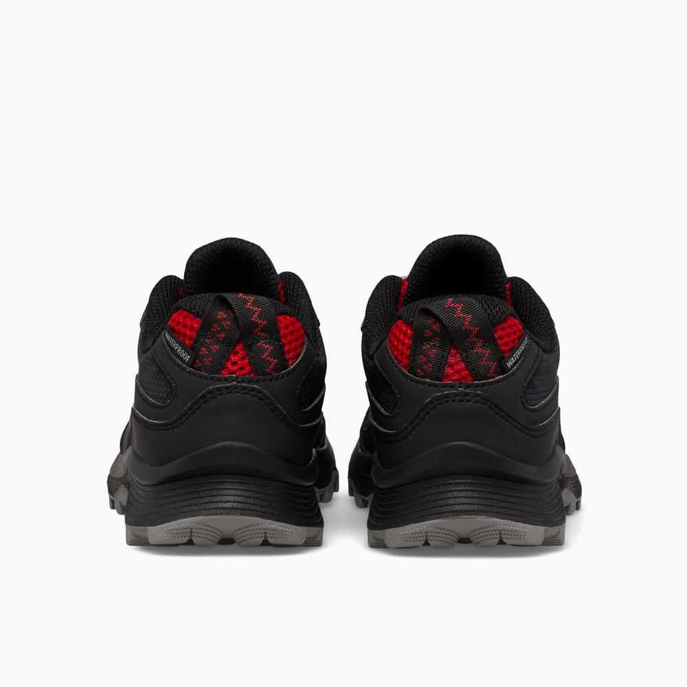 Grey/Black/Red Boys' Merrell Moab Speed Low Waterproof Sneakers | Dubai-5403172