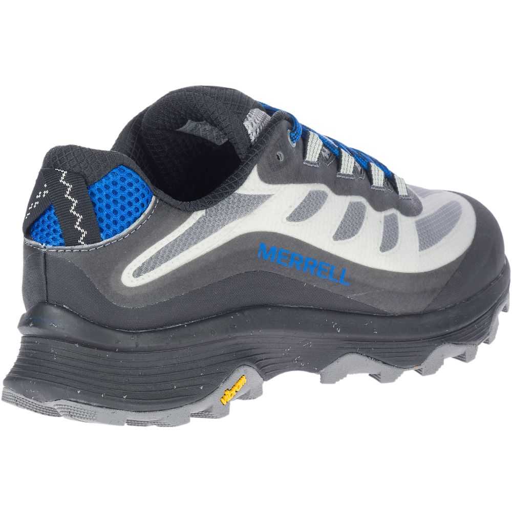 Grey/Blue Men's Merrell Moab Speed Hiking Shoes | Dubai-3104762