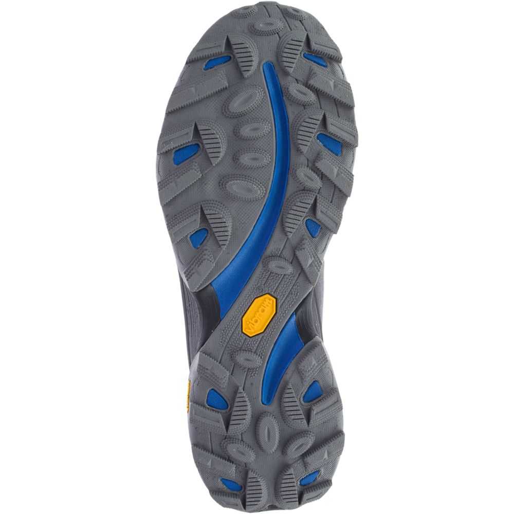 Grey/Blue Men's Merrell Moab Speed Hiking Shoes | Dubai-3104762