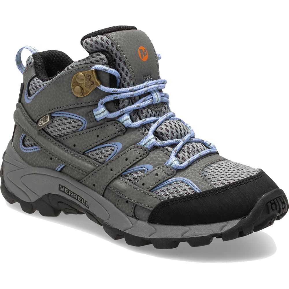 Grey Boys' Merrell Moab 2 Mid Waterproof Hiking Boots | Dubai-4863172