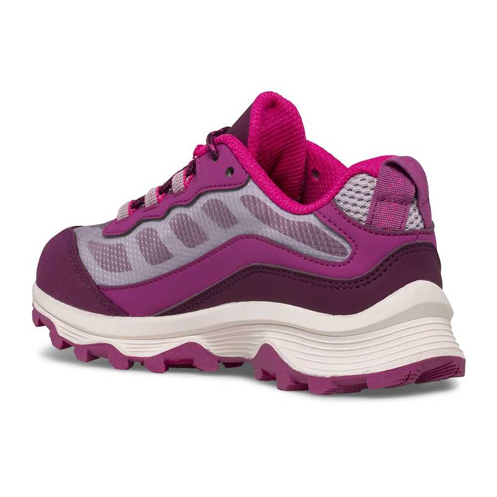 Grey/Fuchsia Boys' Merrell Moab Speed Low Waterproof Sneakers | Dubai-7984256