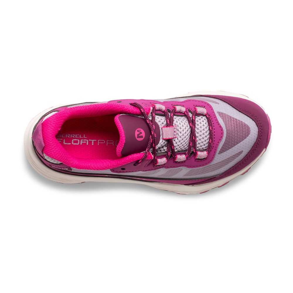 Grey/Fuchsia Boys' Merrell Moab Speed Low Waterproof Sneakers | Dubai-7984256