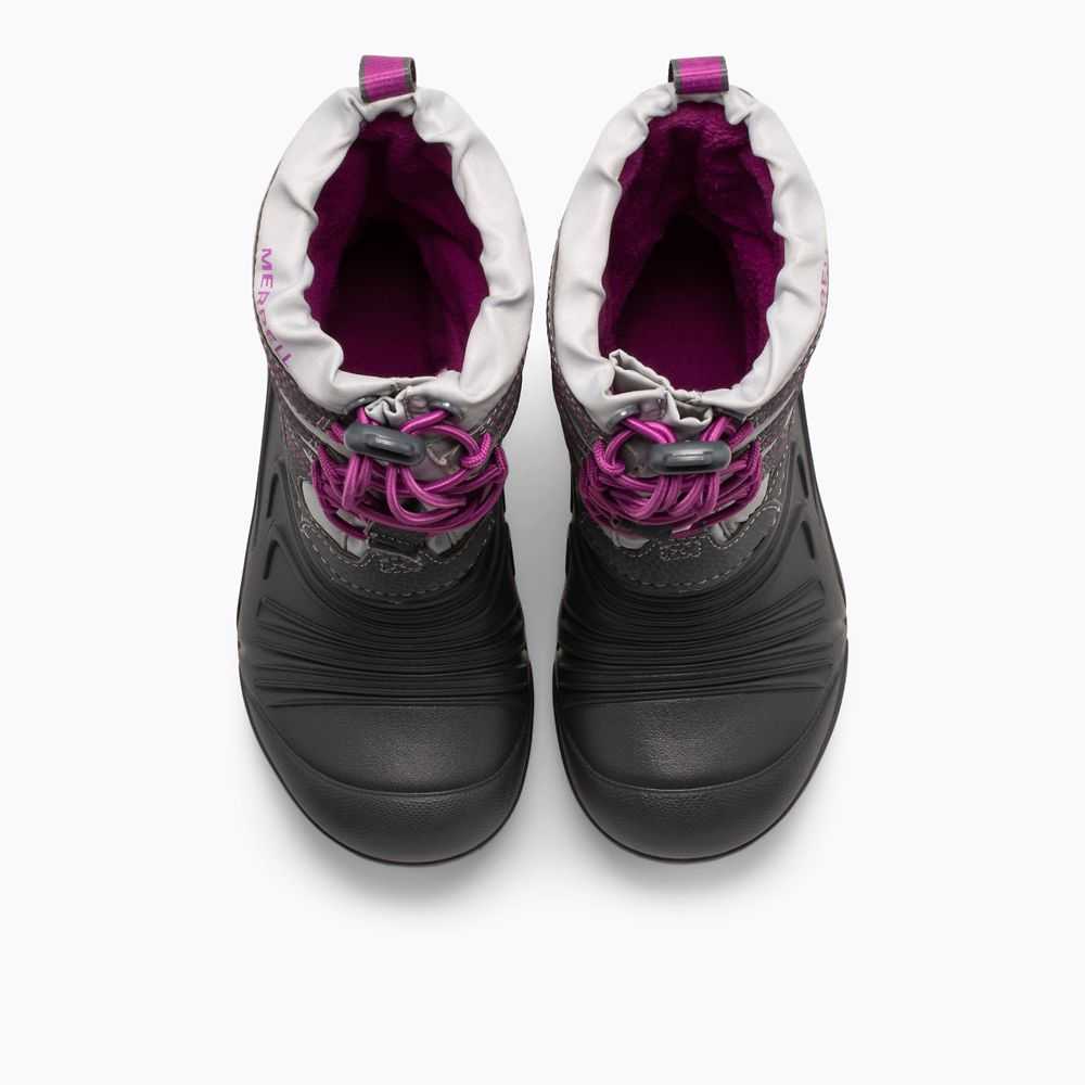 Grey/Fuchsia Boys' Merrell Snow Quest Lite 3.0 Snow Boots | Dubai-2086495