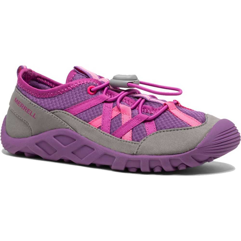 Grey/Fuchsia Girls' Merrell Hydro Hiking Sandals | Dubai-0521468