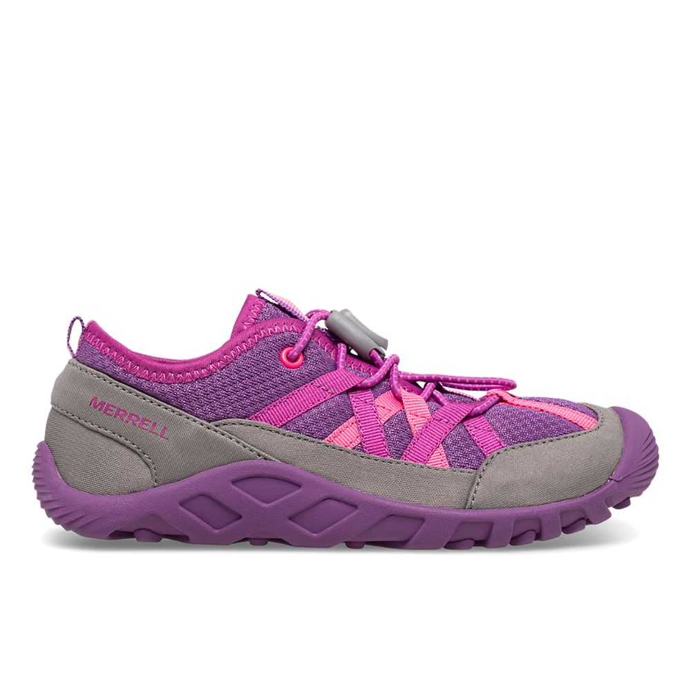 Grey/Fuchsia Girls\' Merrell Hydro Hiking Sandals | Dubai-0521468