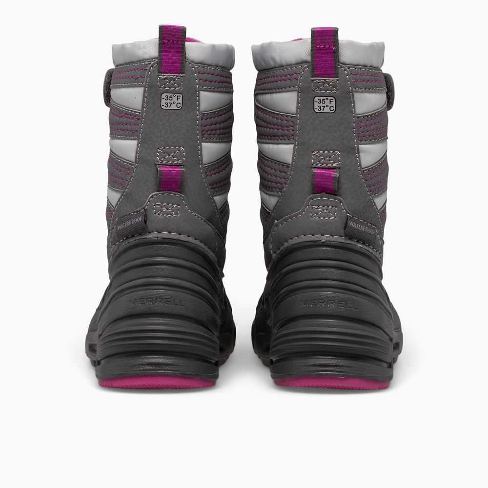 Grey/Fuchsia Girls' Merrell Snow Quest Lite 3.0 Snow Boots | Dubai-5398412