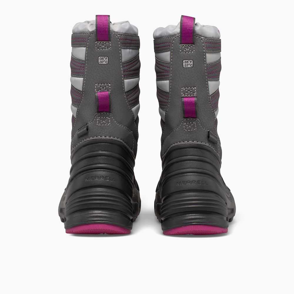 Grey/Fuchsia Girls' Merrell Snow Quest Lite 3.0 Snow Boots | Dubai-5864103