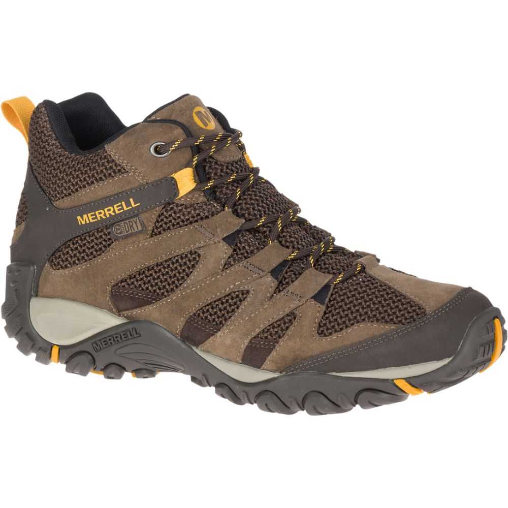 Grey Men's Merrell Alverstone Mid Waterproof Hiking Boots | Dubai-1807953