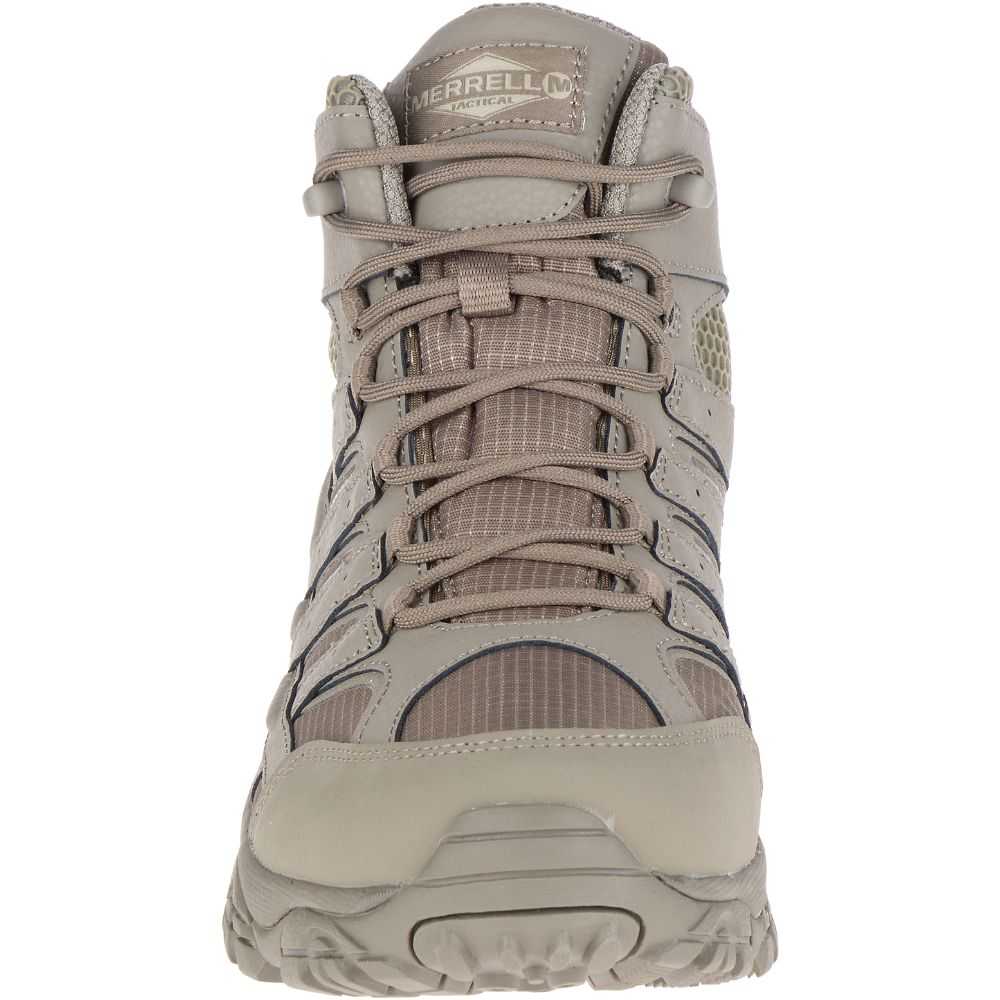 Grey Men's Merrell Moab 2 Mid Tactical Response Waterproof Work Boots | Dubai-9327160