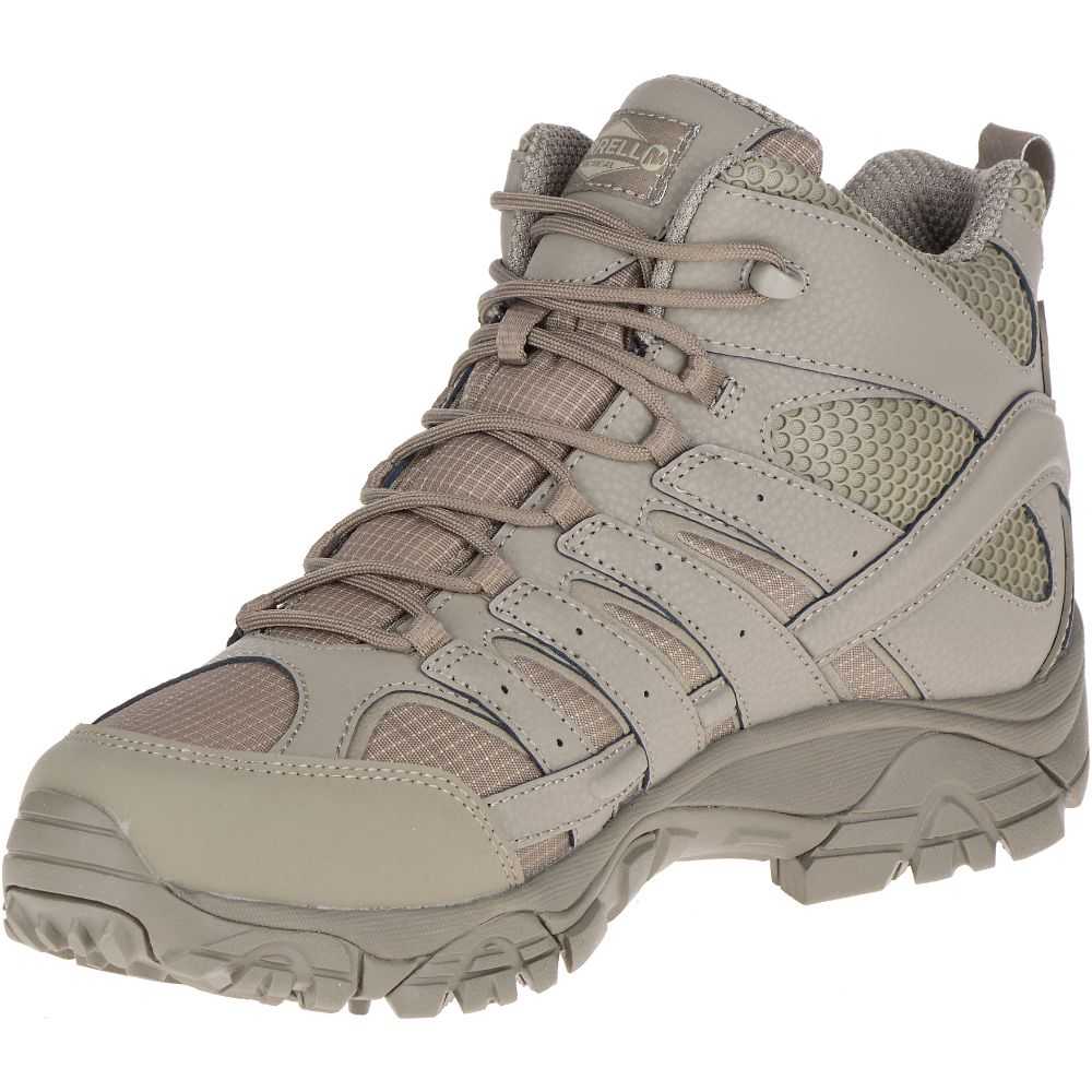 Grey Men's Merrell Moab 2 Mid Tactical Response Waterproof Work Boots | Dubai-9327160