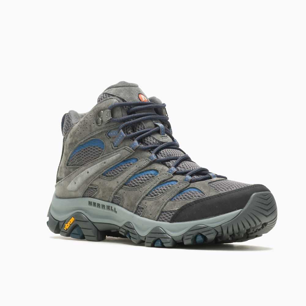 Grey Men's Merrell Moab 3 Mid Hiking Boots | Dubai-1674038