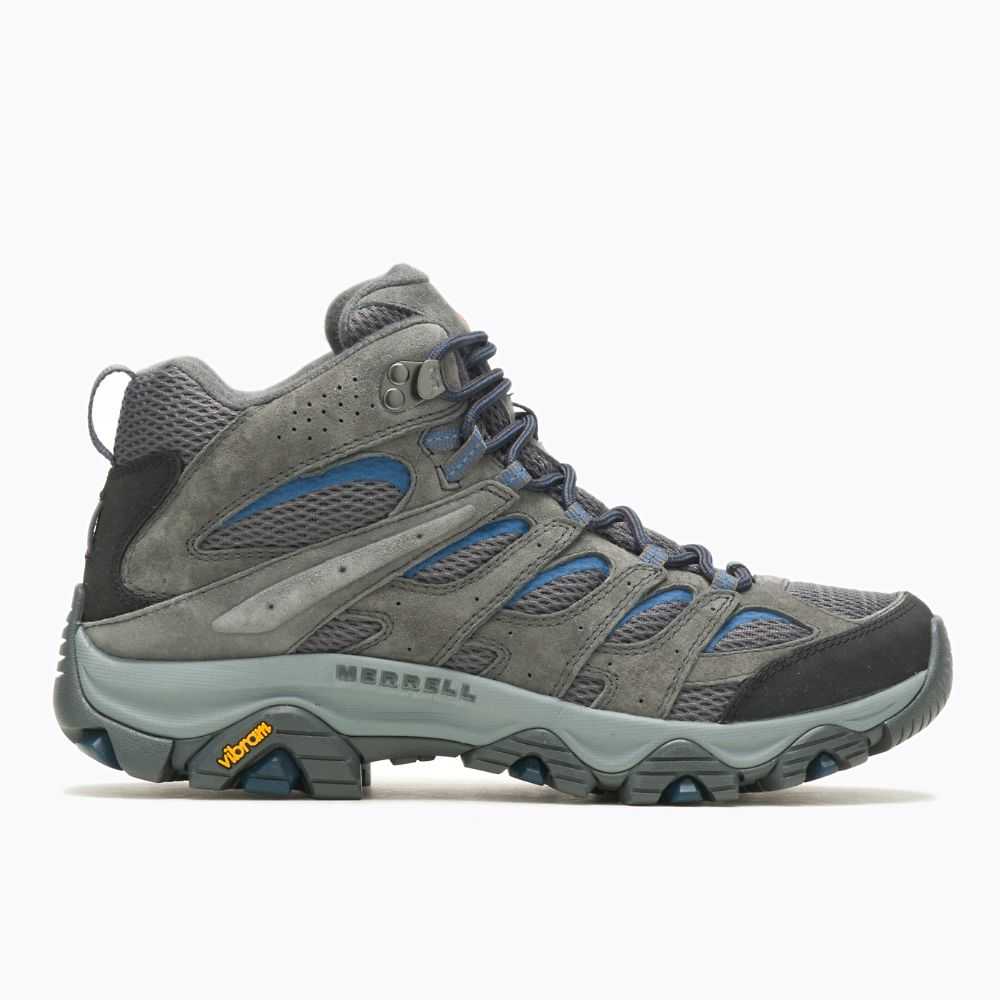 Grey Men\'s Merrell Moab 3 Mid Hiking Boots | Dubai-1674038