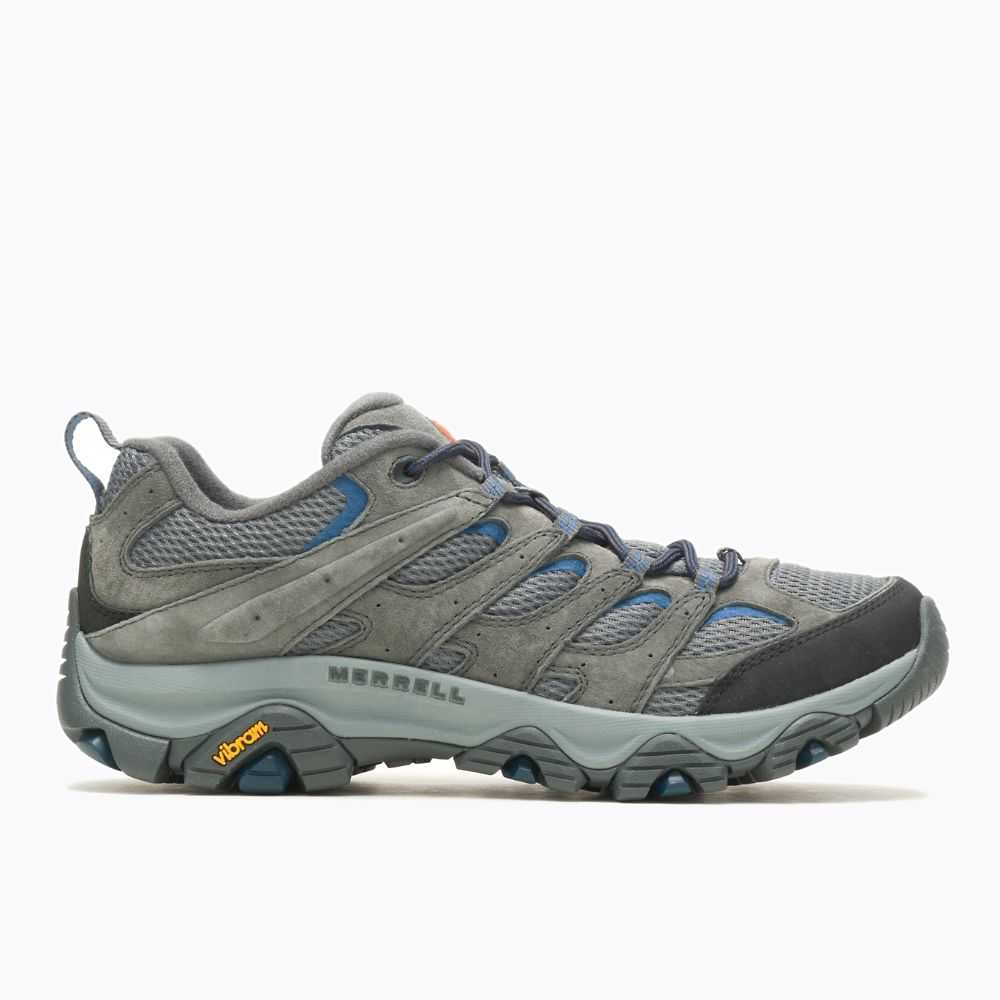 Grey Men\'s Merrell Moab 3 Wide Width Hiking Shoes | Dubai-9064837