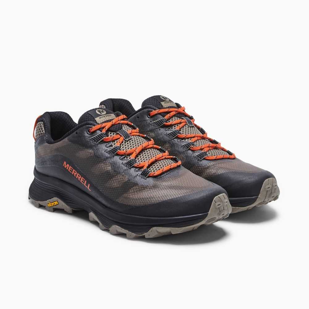 Grey Men's Merrell Moab Speed Wide Width Hiking Shoes | Dubai-1059623