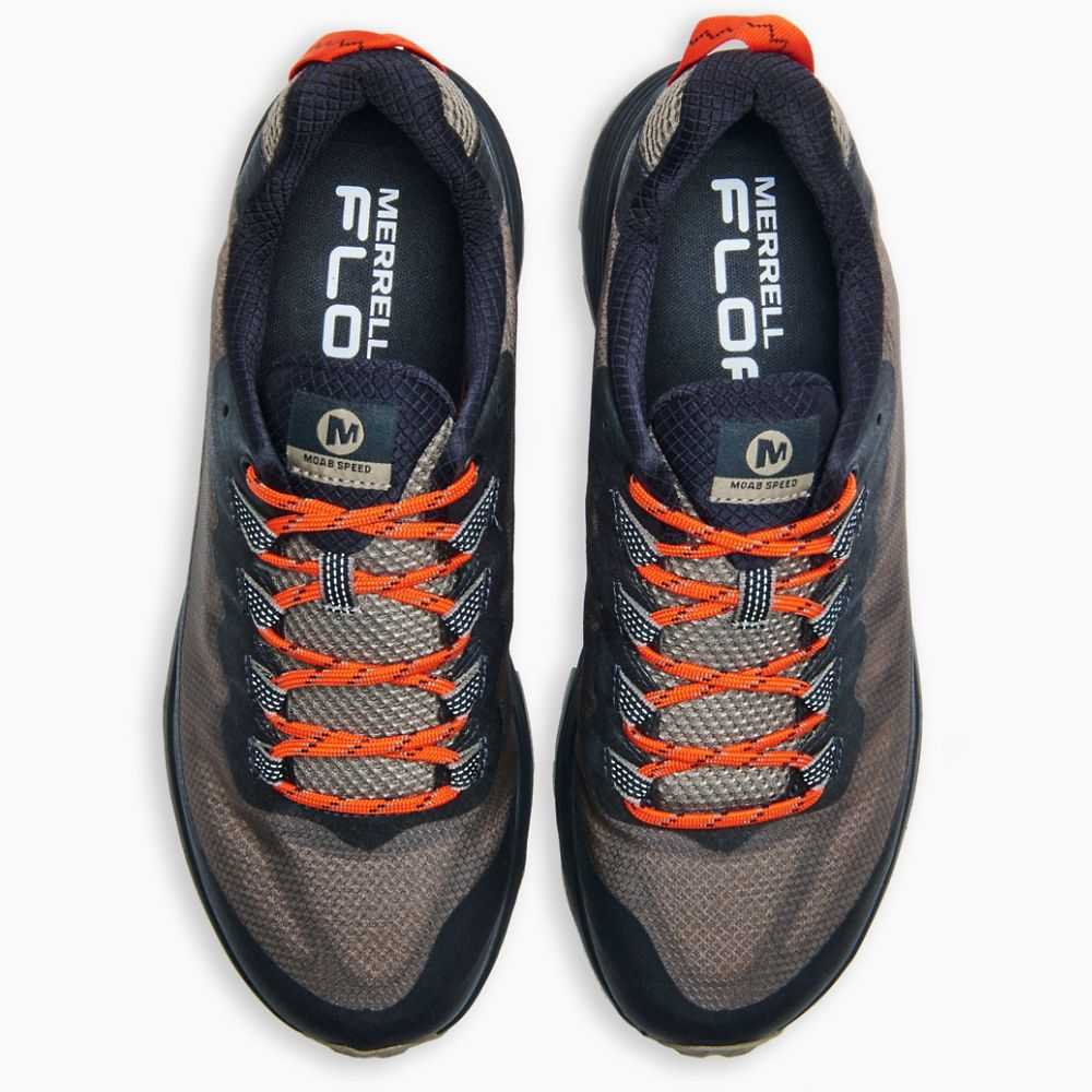 Grey Men's Merrell Moab Speed Wide Width Hiking Shoes | Dubai-1059623