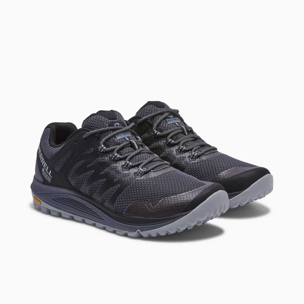 Grey Men's Merrell Nova 2 GORE-TEX® Wide Width Trail Running Shoes | Dubai-0925476