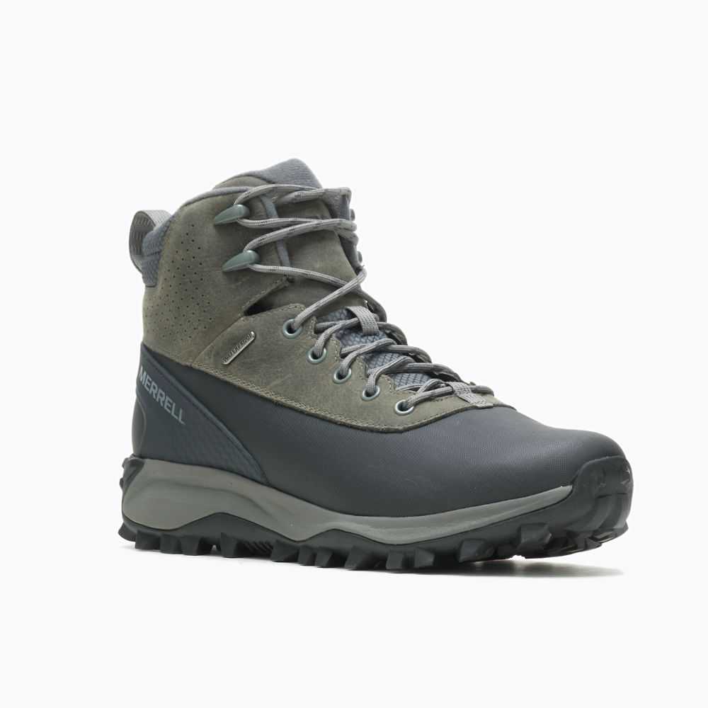 Grey Men's Merrell Thermo Kiruna Mid Shell Waterproof Winter Boots | Dubai-9640138