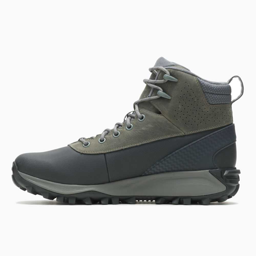 Grey Men's Merrell Thermo Kiruna Mid Shell Waterproof Winter Boots | Dubai-9640138