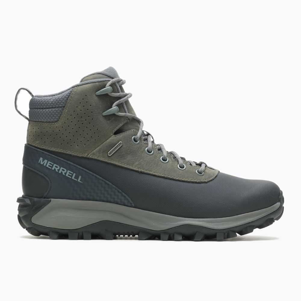 Grey Men\'s Merrell Thermo Kiruna Mid Shell Waterproof Winter Boots | Dubai-9640138