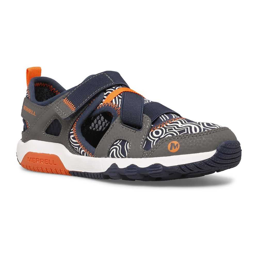 Grey/Navy Boys' Merrell Hydro Water Shoes | Dubai-1643280