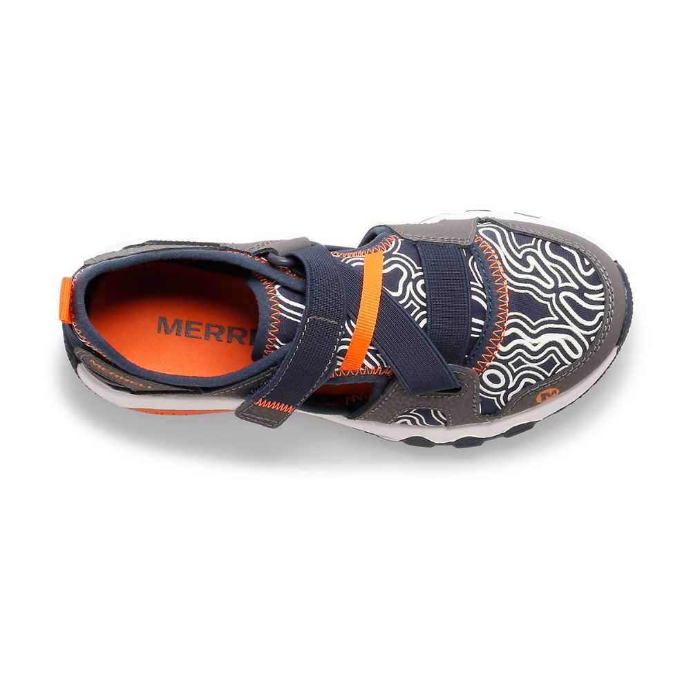 Grey/Navy Boys' Merrell Hydro Water Shoes | Dubai-1643280