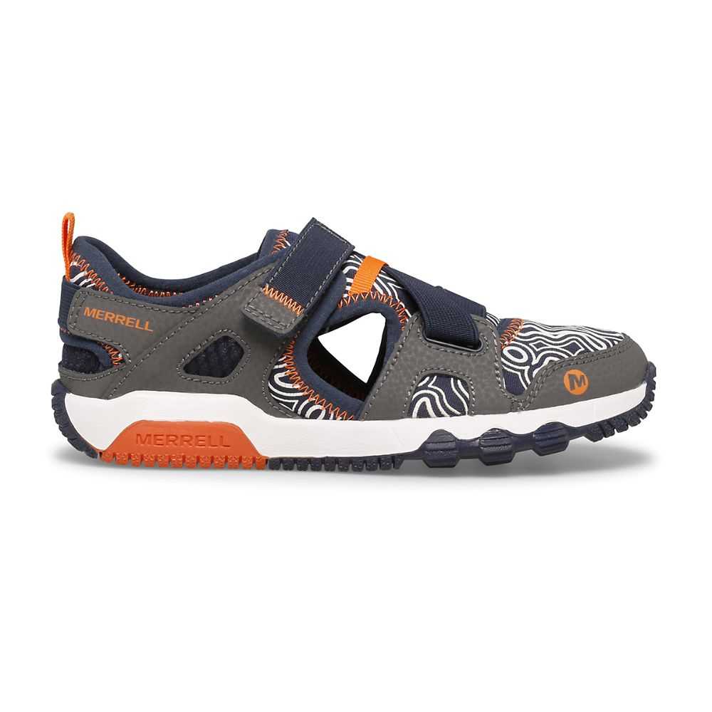 Grey/Navy Boys\' Merrell Hydro Water Shoes | Dubai-1643280