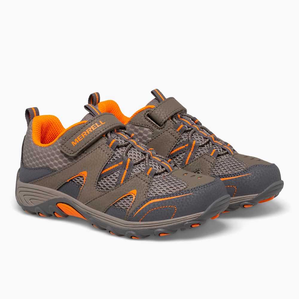 Grey/Orange Boys' Merrell Trail Chaser Sneakers | Dubai-5608913