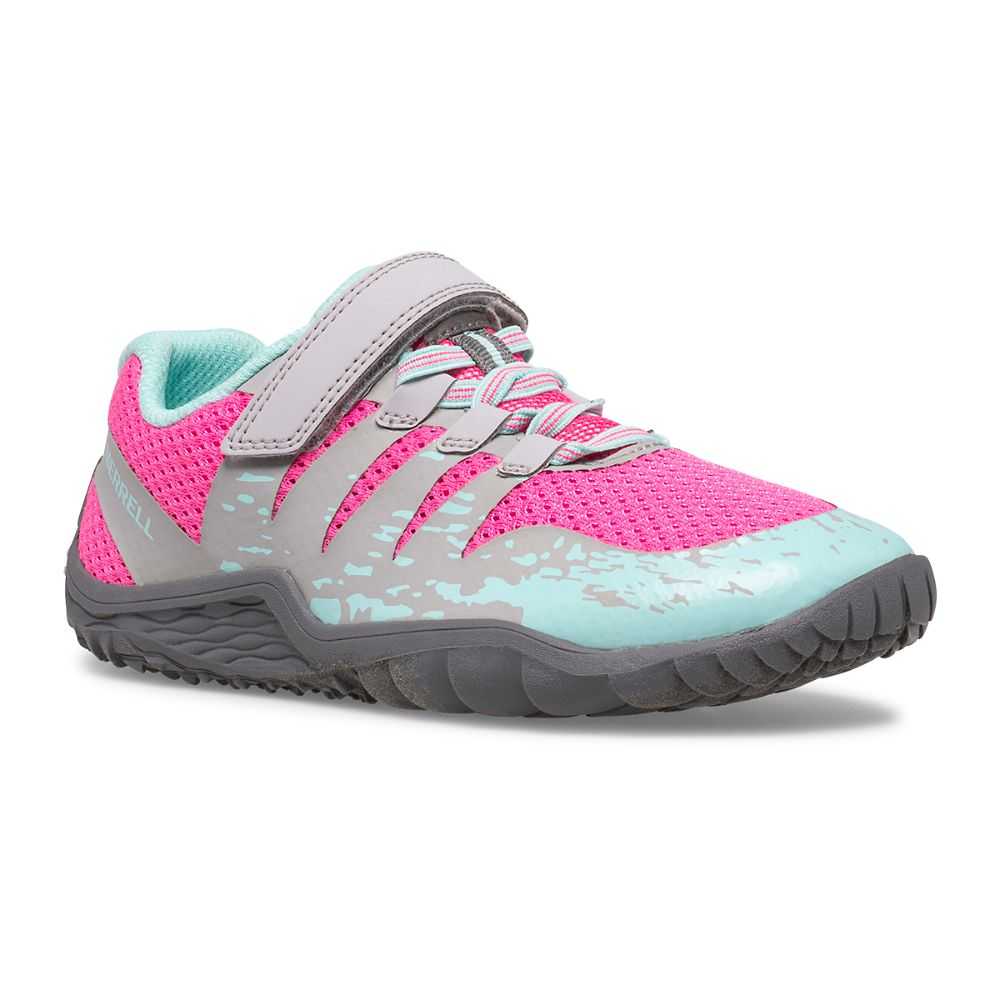 Grey/Pink Boys' Merrell Trail Glove 5 Sneakers | Dubai-2940165