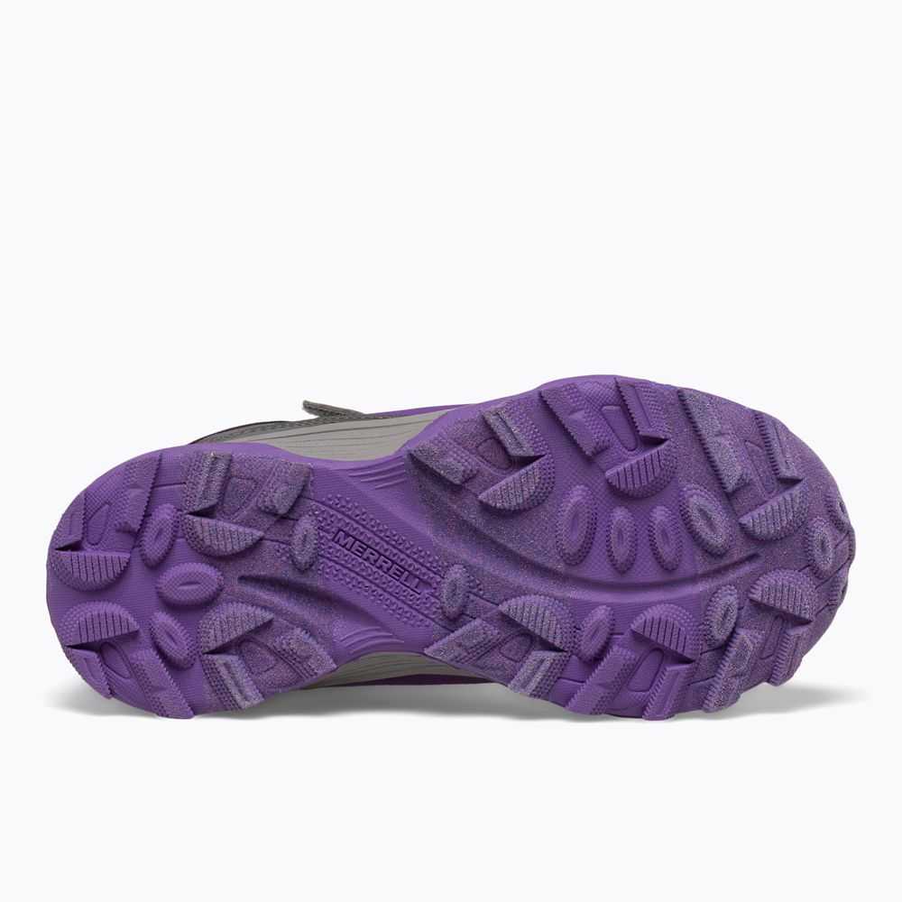 Grey/Pink/Purple Boys' Merrell Moab Speed Mid A/C Waterproof Sneakers | Dubai-6138452