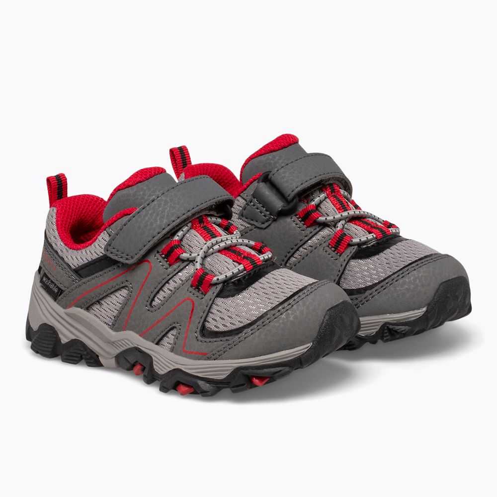 Grey/Red/Black Boys' Merrell Trail Quest Sneakers | Dubai-4950218