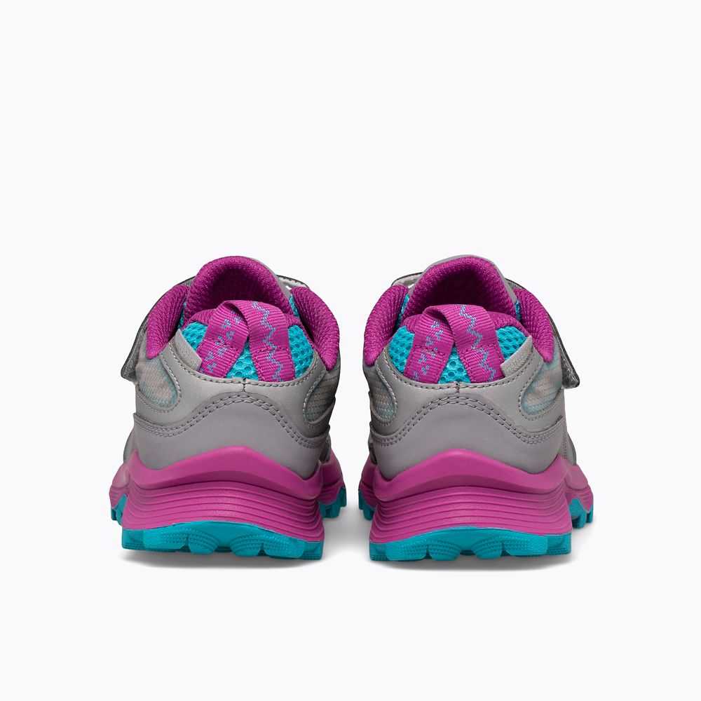 Grey/Silver/Turquoise Girls' Merrell Moab Speed Low Sneakers | Dubai-5793420